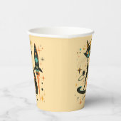 MCM黒猫レトロ星惑星 紙コップ (右)