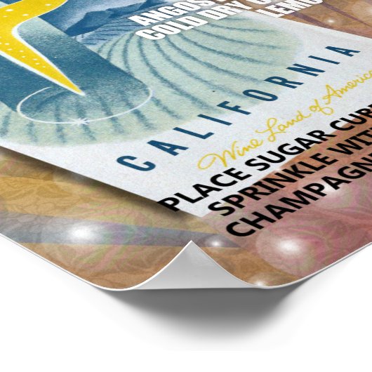 MCM CHAMPAGNE COCKTAIL RECIPE vers 2 ポスター (角)