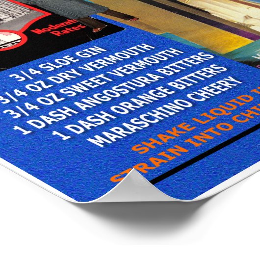 MCM COCKTAIL RECIPE 'SAN FRANCISCO' ポスター (角)