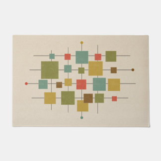 MCM Geometric Squares – はがき数々のマグネット ドアマット