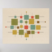 MCM Geometric Squares - Multi Postcard ポスター (正面)