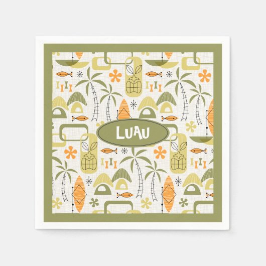 MCM Hawaiian Village スタンダードカクテルナプキン (正面)