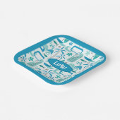 MCM Hawaiian Village – Blue ペーパープレート (傾斜あり)