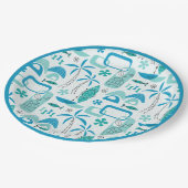 MCM Hawaiian Village – Blue ペーパープレート (アングル)