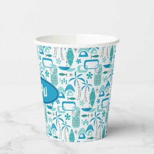 MCM Hawaiian Village – Blue 紙コップ (左)