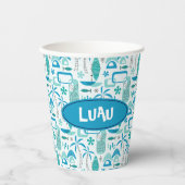 MCM Hawaiian Village – Blue 紙コップ (正面)