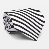 MCM Op-Art 60s白黒 モダン モダン ネクタイ (ロール)