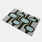 MCM WELCOME MAT -ヴィンテージブルーとグレー ドアマット (アングル)