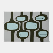 MCM WELCOME MAT -ヴィンテージブルーとグレー ドアマット (正面)