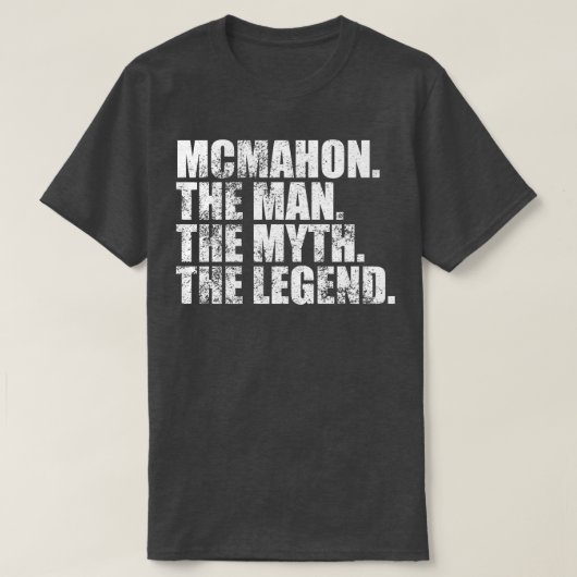 Mcmahonマクマホン姓マクマホン姓 Tシャツ (デザイン正面)