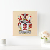 McMahon Family Coat of Arms スクエア壁時計 (ホーム)