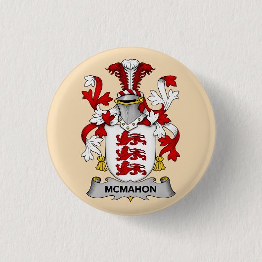 McMahon Family Coat of Arms Button  缶バッジ (正面)