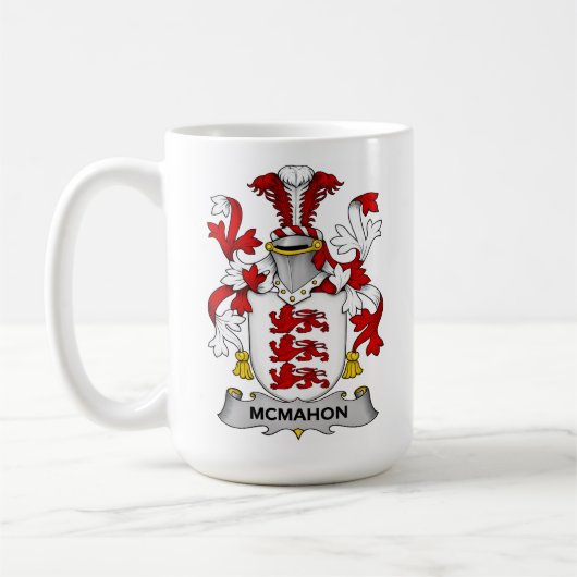 McMahon Family Coat of Arms Mug コーヒーマグカップ (左)