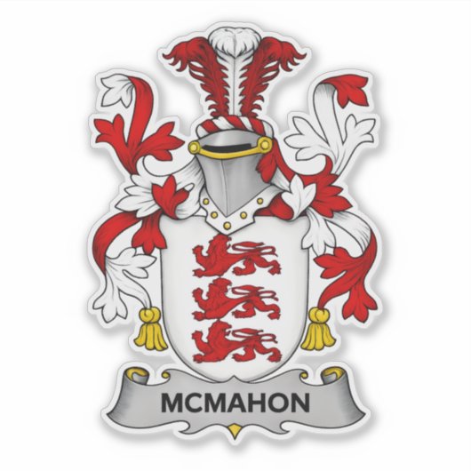 McMahon Family Coat of Arms Vinyl Sticker シール (正面)