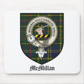 McMillanの一族はバッジのタータンチェックの頂点に達します マウスパッド (正面)