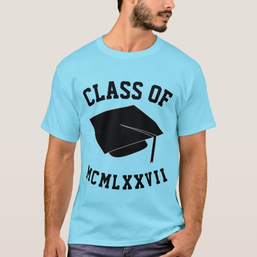 MCMLXXVII クラス記念のカスタマイズTシャツ Tシャツ (正面)