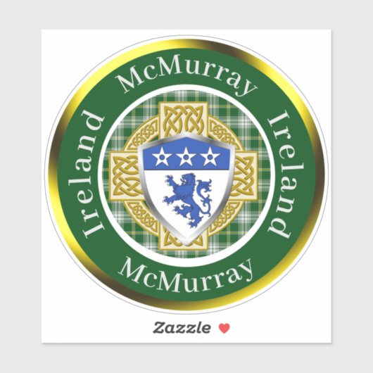 McMurray Shield & Celtic Cross Personalized シール (シート)
