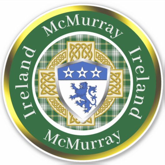 McMurray Shield & Celtic Cross Personalized シール (正面)