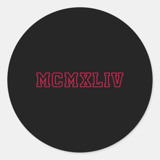 Mcmxiv 1944年Ro数字誕生年 ラウンドシール (正面)