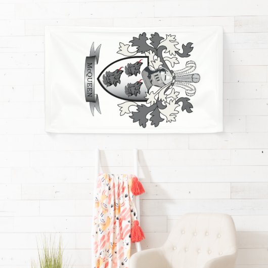 McQueenの家紋の紋章付き外衣 横断幕 (インサイチュ)