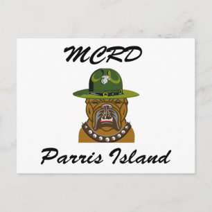 MCRD Parrisの島の海兵隊員 ポストカード