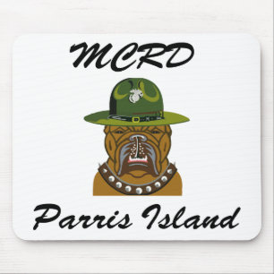 MCRD Parrisの島の海兵隊員 マウスパッド