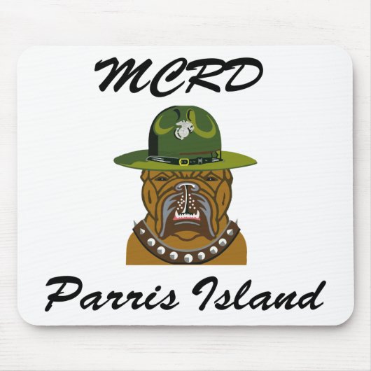 MCRD Parrisの島の海兵隊員 マウスパッド (正面)
