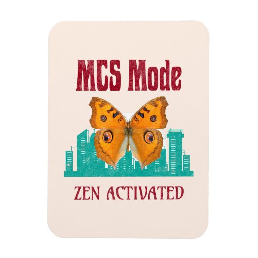 MCSモード ゼン・アクティベート バタフライ・アウェアネス デザイン マグネット (縦)