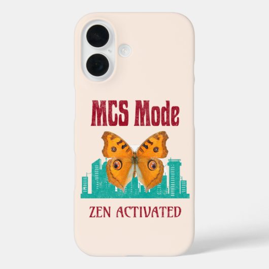 MCSモード ゼン・アクティベート バタフライ・アウェアネス デザイン Case-Mate iPhoneケース (裏面)