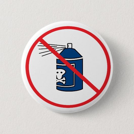 MCS多重化学感受性障警告害 缶バッジ (正面)