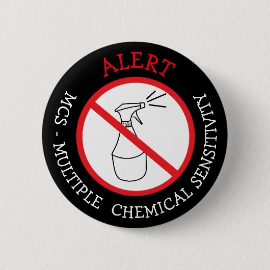 MCS Medical Alertボタン 缶バッジ (正面)
