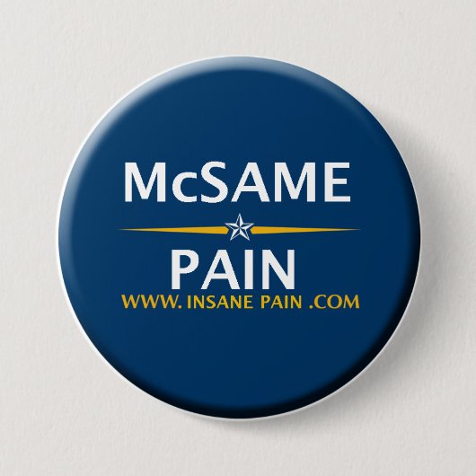 McSame -苦痛 缶バッジ (正面)