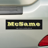 McSame McCain バンパーステッカー (車上)