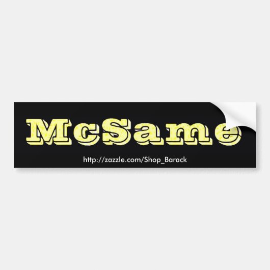 McSame McCain バンパーステッカー (正面)