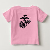 MCUの赤ちゃん女の子シャツ ベビーTシャツ (裏面)