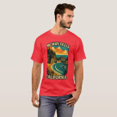McWay Falls Big Sur California Coastal Waterfall Tシャツ (正面フル)