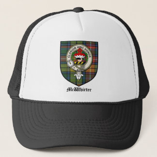 McWhirterの一族はバッジのタータンチェックの頂点に達します キャップ