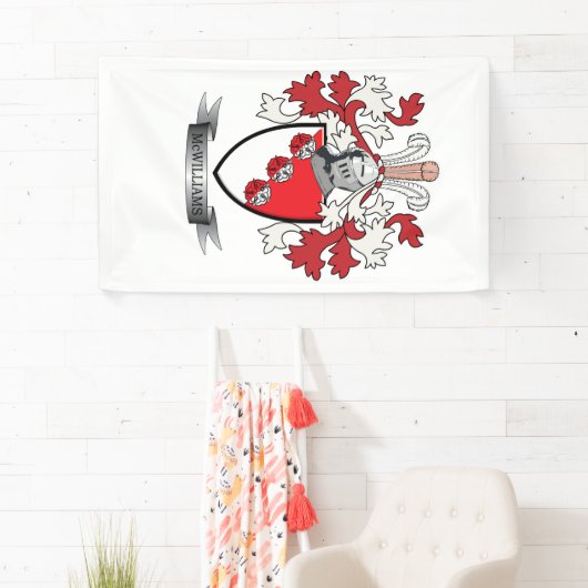 McWilliamsの家紋の紋章付き外衣 横断幕 (インサイチュ)
