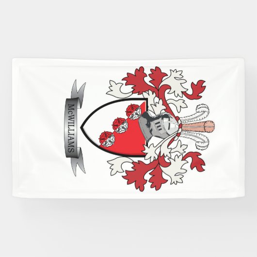 McWilliamsの家紋の紋章付き外衣 横断幕 (横)