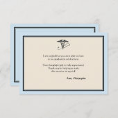 MDの卒業の青はノート感謝していしています サンキューカード (正面/裏面)