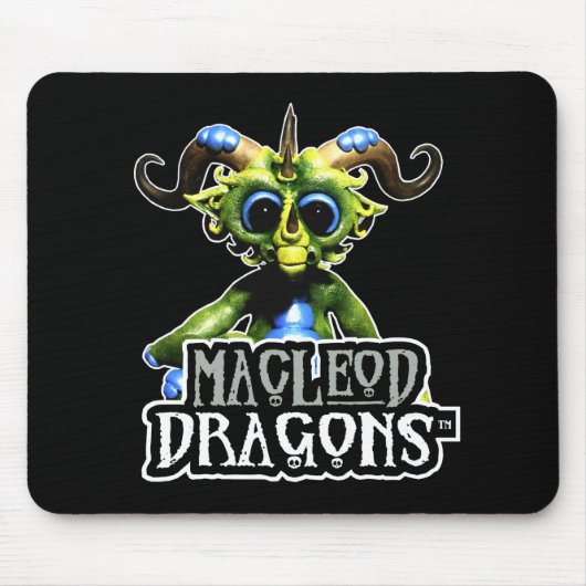 MDの緑ドラゴンのマウスパッド マウスパッド (正面)