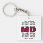 MDアラおもしろいートカスタムCNA/LPN/EMT/PA/RN/RT/NP キーホルダー (正面)