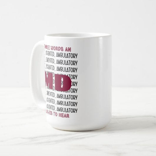 MDアラおもしろいートカスタムCNA/LPN/EMT/PA/RN/RT/NP コーヒーマグカップ (正面左)