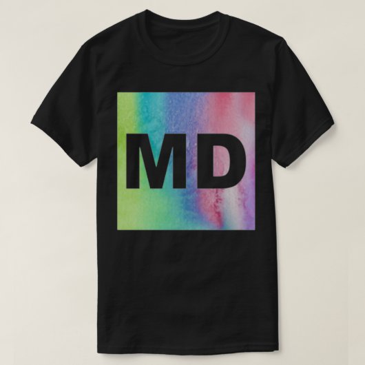 MDカラフルプリント Tシャツ (デザイン正面)