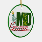 MDスポーツ医学クリスマスメディカルドクター セラミックオーナメント (右)