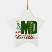 MDスポーツ医学クリスマスメディカルドクター セラミックオーナメント (右)