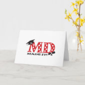 MDドクターの卒業 カード (黄色い花)