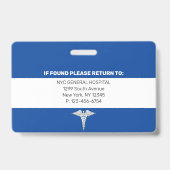 MDドクター | 病院医療従業者写真ID バッジ (裏面)