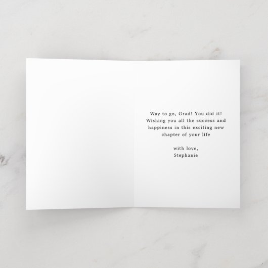 MD医パーソナライズされた医の卒業 箔グリーティングカード (内側レイダウン)