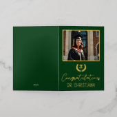 MD医パーソナライズされた医の卒業 箔グリーティングカード (外側レイダウン)